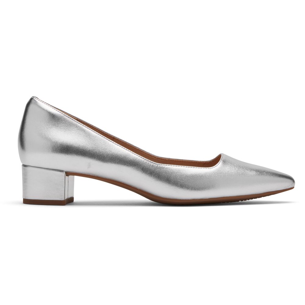 Rockport Canada Total Motion Gracie Heel - Womens Pumps Silver (HLF592016)